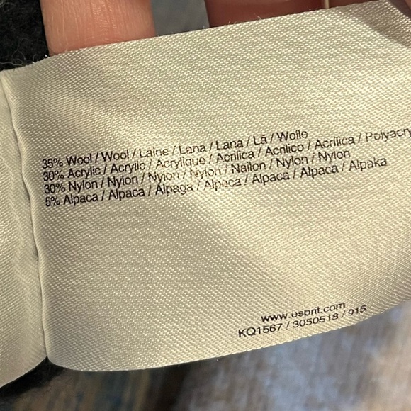 ESPRIT - Color Block gray & tan Sweater Dress - Size L - Picture 11 of 11